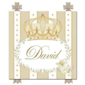  Posh Prince Crown Name Plaque Ivory Bisque