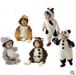Baby Infant toddler Outfit Costume One Piece Deer Moose Bear Tiger Cow 