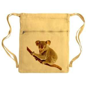   Messenger Bag Sack Pack Yellow Koala Bear on Branch 