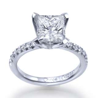 70ct PRINCESS CUT DIAMOND ENGAGEMENT 14K GOLD RING ONLY 1 LEFT at 