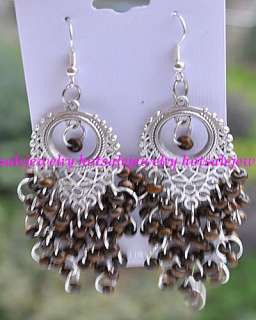 wholesale 12pairs gypsy tone wood dangling earrings  