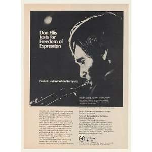  1972 Don Ellis Leblanc Holton Trumpet Photo Print Ad 