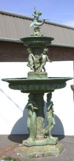 Large Outdoor Cast Bronze Three Ladies Water Fountain  