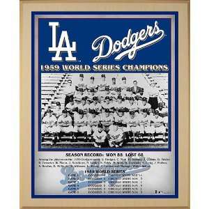 Healy Los Angeles Dodgers 1959 World Series Team Picture Plaque 