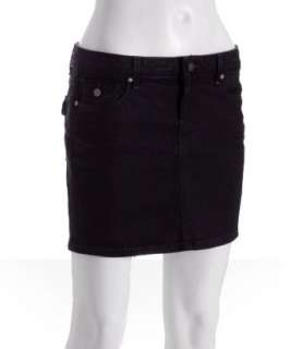Paige black stretch denim Fairfax mini skirt  