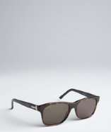Gucci dark brown havana acrylic square sunglasses style# 319829001