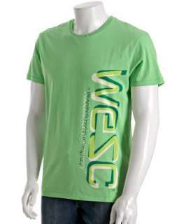 WESC lime green cotton WESC 3D crewneck t shirt   