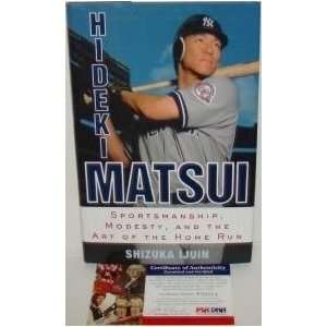   Matsui SIGNED Hardcover Book YANKEES PSA   Autographed MLB Magazines