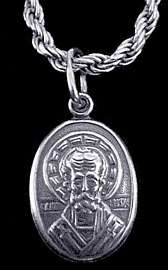 Saint of children St. Nicholas Silver charm Christmas  