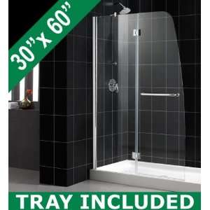 Complete Shower Enclosure  AQUA Glass Shower Door Chrome Finish SHDR 