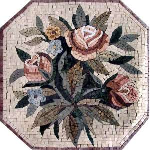   20x20 Flower Marble Mosaic Floor Or Wall Insert Tile 