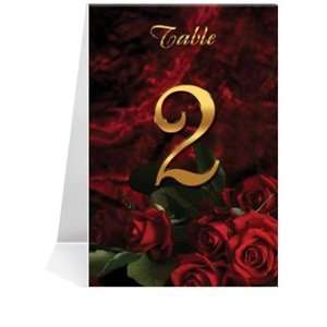  Wedding Table Number Cards   Love Rose So Deeply #1 Thru 