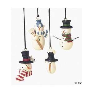 12 Mini SNOWMAN Ornaments/CHRISTMAS Tree/HOLIDAY DECOR/SNOWMEN/Gift 