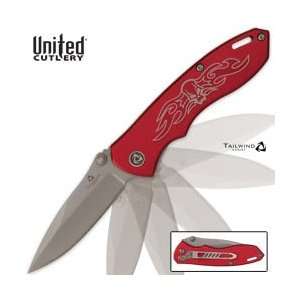  United Cutlery Tailwind Mini Nova Skull Folder Red Sports 