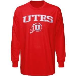    Utah Utes Red Universal Logo Long Sleeve T shirt