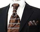 C38/ Pretied Cravat with Pocket Square, Black & White  