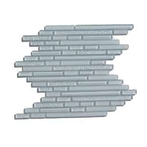    White Horizontal Mosaic Glass Tile / 55 sq ft