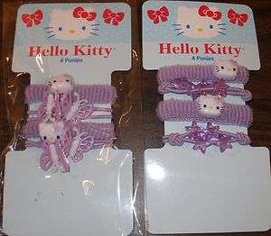 NEW HELLO KITTY PONY TAIL PONYTAIL HOLDER SET PACKAGE HELLO KITTY HAIR 