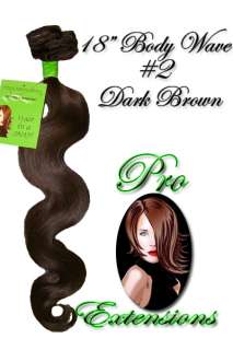 Dark Brown Clip on in Hair Extensions 20 Body Wave  