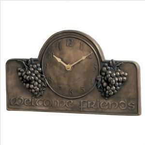  Vintners Welcome Clock in Antique Bronze