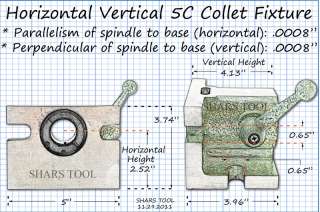 5C ANGLE COLLET FIXTURE HORIZONTAL VERTICAL MILLING NEW  