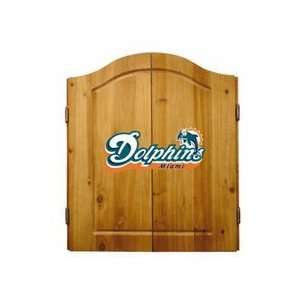  Miami Dolphins NFL Dart Cabinet and Dartboard Set by 
