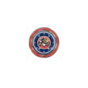  NHL Florida Panthers Neon Clock   14 inch Diameter