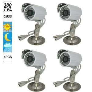 SecurityIng   4 Pack, Silver Color Mini 380TVL Night Vision 3.6mm Lens 