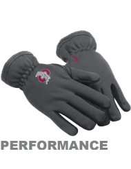 Nike Ohio State Buckeyes Charcoal Therma FIT Performance Gloves