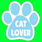 BLUE CAT LOVER Paw Print Magnet, Dog Cat Rescue Charity