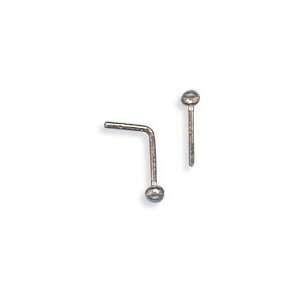 Nose Stud   Polished Sterling Silver L Shape