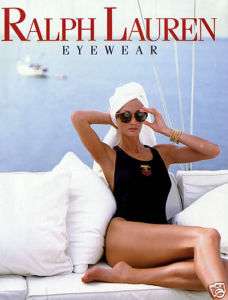 1992 Ralph Lauren Kim Nye eyewear swimwear magazine ad  