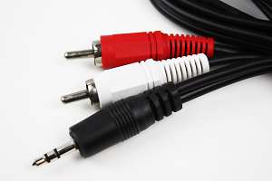 New 5 Ft 3.5 mm Male to 2 RCA Adapter Cable Audio AV