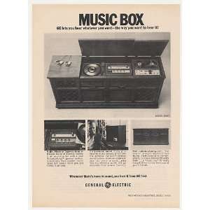  1968 GE General Electric Music Box Alvaro Stereo Print Ad 