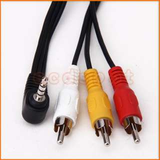 5mm Jack to 3 RCA Audio Video Stereo AV Adapter Cable  
