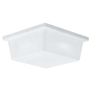   Outdoor Ceiling Fixture with White Plastic Shades 7916