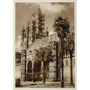  1925 Cathedral Palermo Sicily Architecture Photogravure 