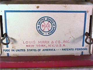 LOUIS MARX & CO. CIGARETTE FACTORY MACHINE USA TIN  
