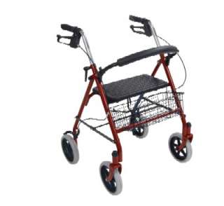 DRIVE 10257RD 1 Four Wheel Rollator w/ Fold Up Removable Back Support 