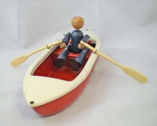 Vintage Woodette Popeye Rowing Boat  Coast Guard Emblem  