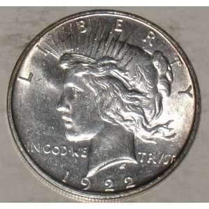 1922 D Peace Dollar 90% Silver CHOICE BRILLIANT UNCIRCALED FULL LUSTER 