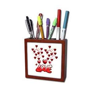   Glossy Love   Tile Pen Holders 5 inch tile pen holder