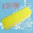 10pcs Pro Manicure Sanding Block Files Yellow Color For Nail Art Tips 