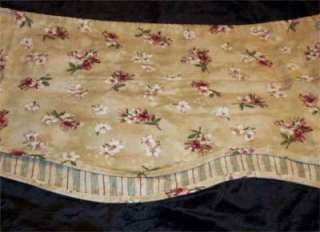 WAVERLY FLORAL & STRIPE VALANCE CURTAINS GENTLY USED  
