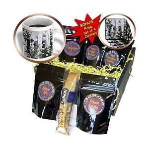   Picket Garden Fence with Irises and Daisies   Coffee Gift Baskets