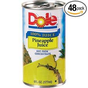 Dole Pineapple Juice, 6 Ounce Cans (Pack Grocery & Gourmet Food