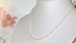 LISALICO   18 inch/10k White SEED PEARL NECKLACE  