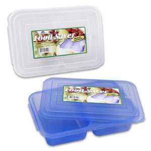 2pc Plastic 2 Section Food Saver Storage Box 9.5L