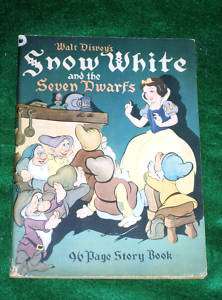 SNOW WHITE AND THE 7 DWARFS STORY BOOK (1938) FINE cond  