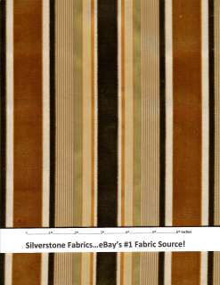 1y Nancy Corzine Silk Stripe Velvet GREEN Upholstery Fabric $180 Value 